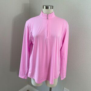 San Soleil Womens XL‎ UPF 50 Quarter Zip Pullover Athletic Golf Top Long Sleeve